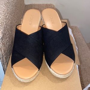 espadrille wedge black